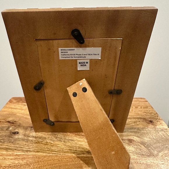 Black And White McKenzie Child Style 4x6 Checkered Photo Picture Frame - Picture 2 of 4